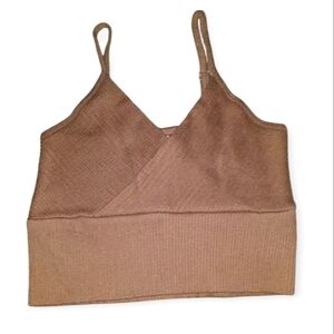 Aura Ribbed Crop Tank Top     Size S-M